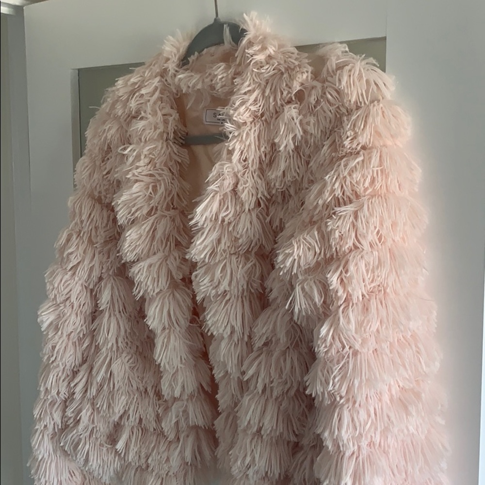 Vici Too Glam Shaggy Faux Fur Jacket. NWT. Pink - Picture 2 of 7